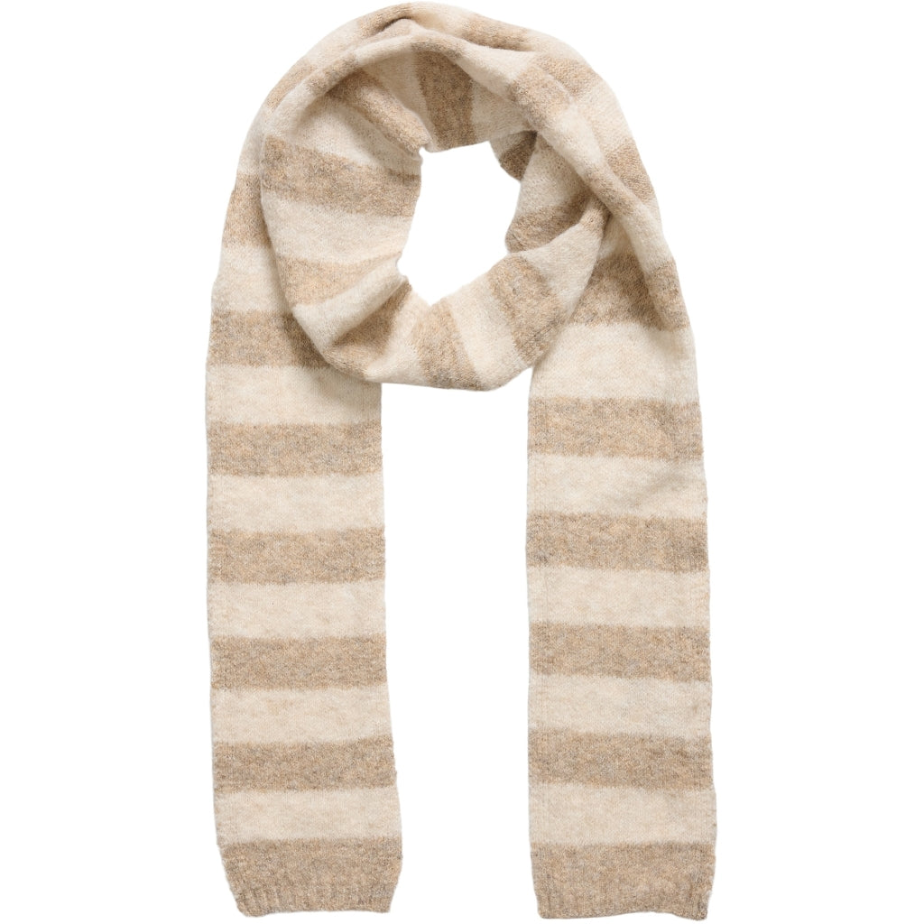 MARTA DU CHATEAU Marta du Chateau dam Scarf MdcSilla BA-3516 Scarf Taupe/Apricot