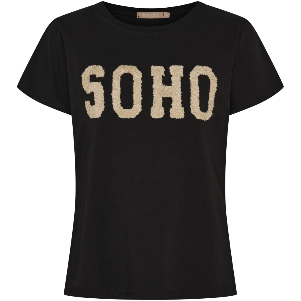 MARTA DU CHATEAU Marta du Chateau dam T-shirt MdcHerdis 84275 T-shirt Black/Beige