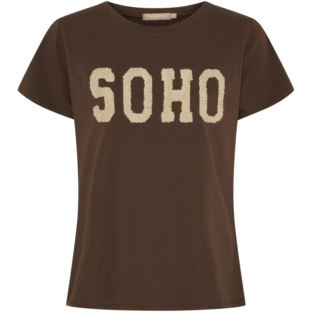 MARTA DU CHATEAU Marta du Chateau dam T-shirt MdcHerdis 84275 T-shirt Moro5/Beige