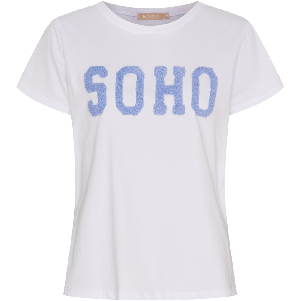 MARTA DU CHATEAU Marta du Chateau dam T-shirt MdcHerdis 84275 T-shirt White/Sky