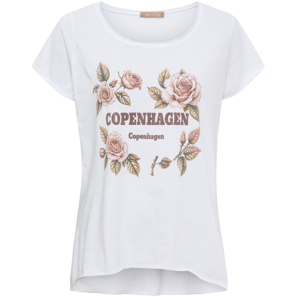 MARTA DU CHATEAU Marta du Chateau dam T-shirt MdcMarie 1535 T-shirt White Copenhagen