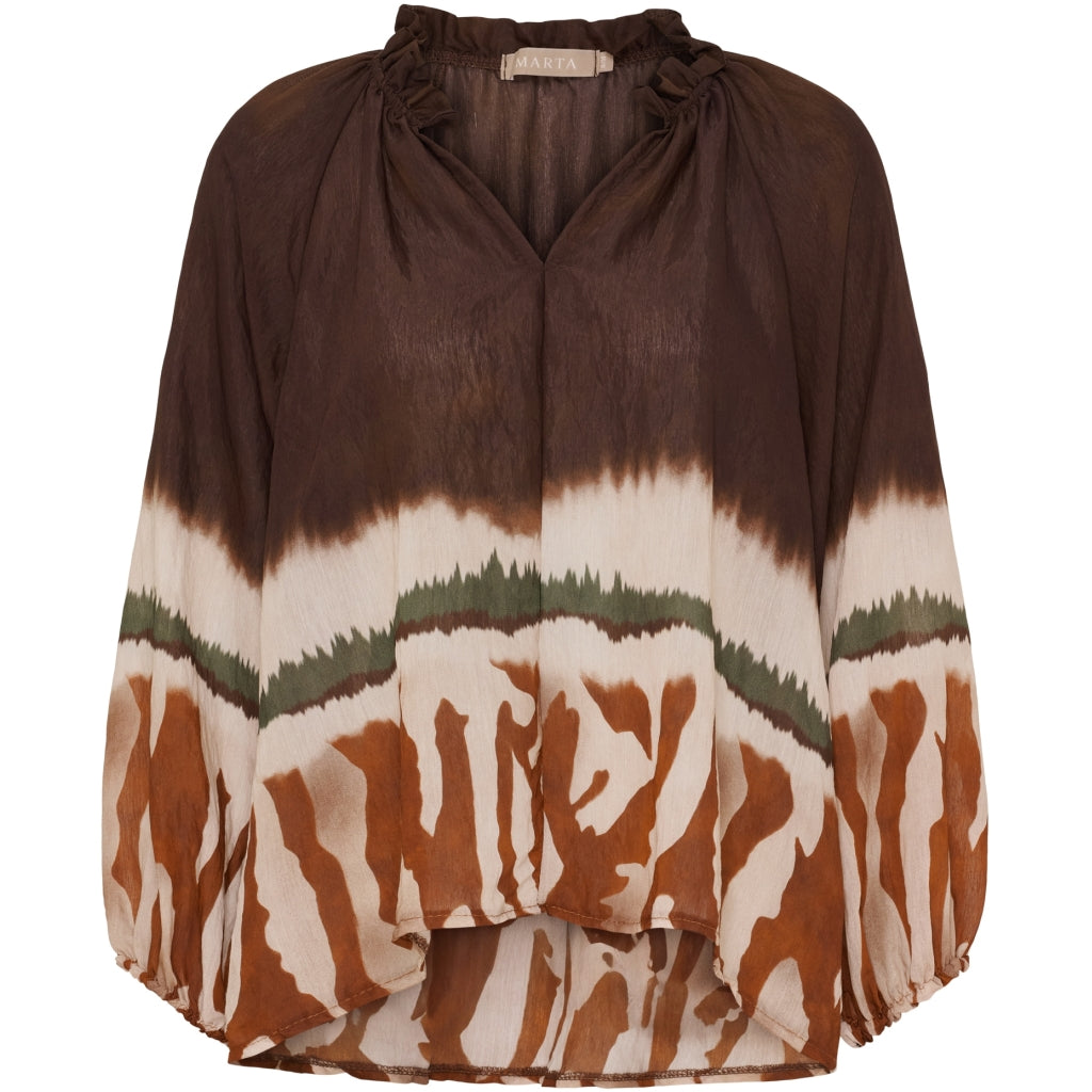 MARTA DU CHATEAU Marta du Chateau dam blus MdcBelladonna 003 Shirt Marrone