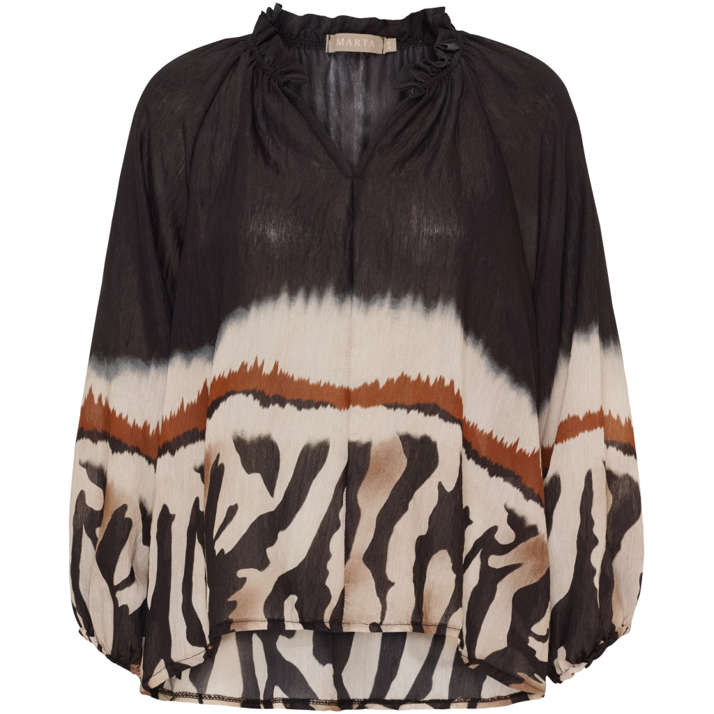 MARTA DU CHATEAU Marta du Chateau dam blus MdcBelladonna 003 Shirt Nero