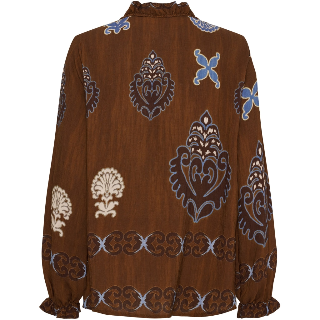 MARTA DU CHATEAU Marta du Chateau dam blus MdcBrook 7648 Shirt Marrone3257tpk