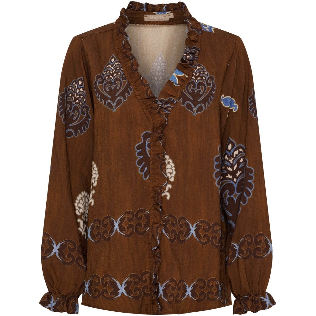 MARTA DU CHATEAU Marta du Chateau dam blus MdcBrook 7648 Shirt Marrone3257tpk