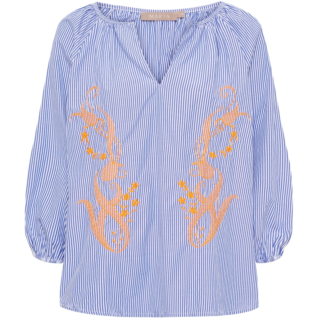 MARTA DU CHATEAU Marta du Chateau dam blus MdcBrooke 8200 Blouse Jeans