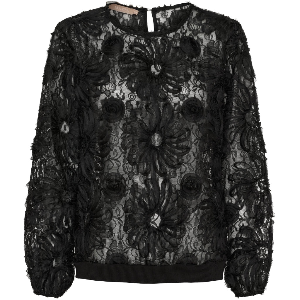 MARTA DU CHATEAU Marta du Chateau dam blus MdcLykke 7688 Blouse Black