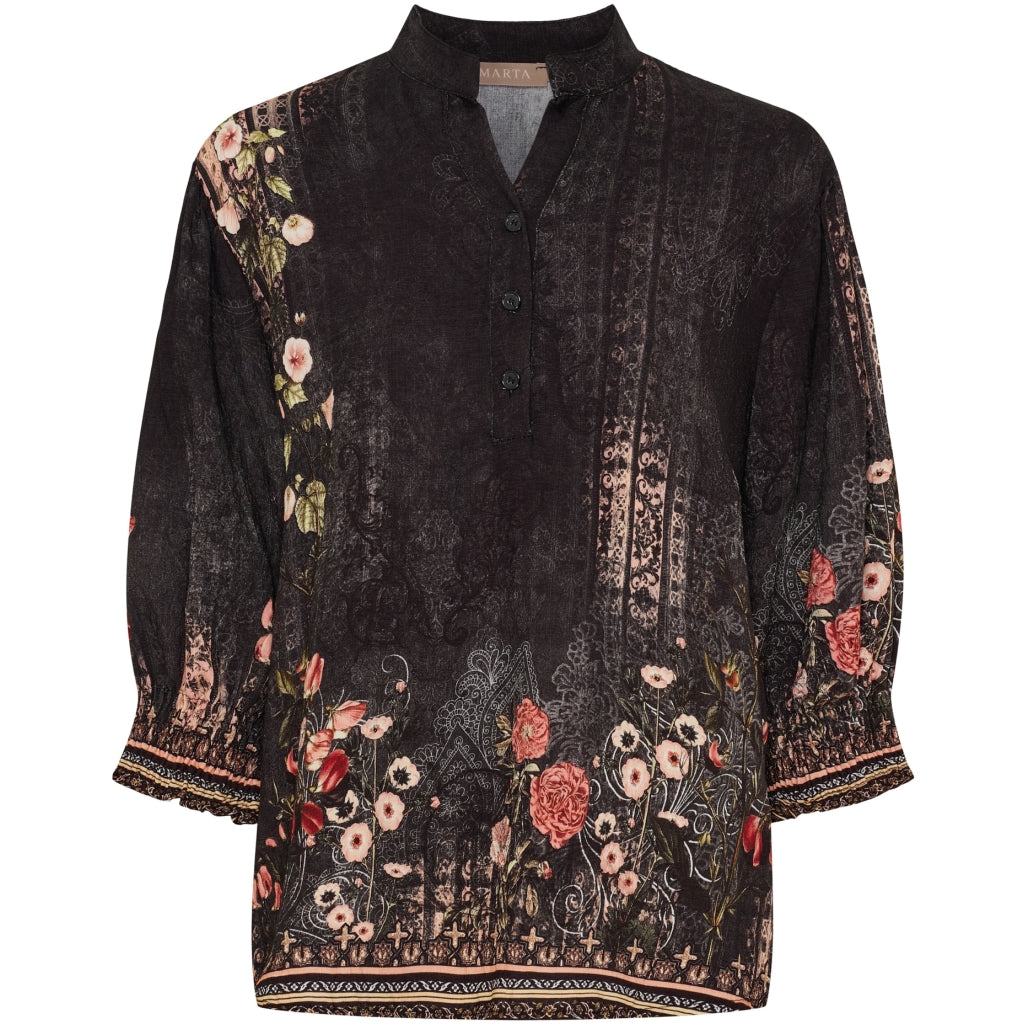 MARTA DU CHATEAU Marta du Chateau dam blus MdcMelisande 7527 Shirt Nero5295tpg