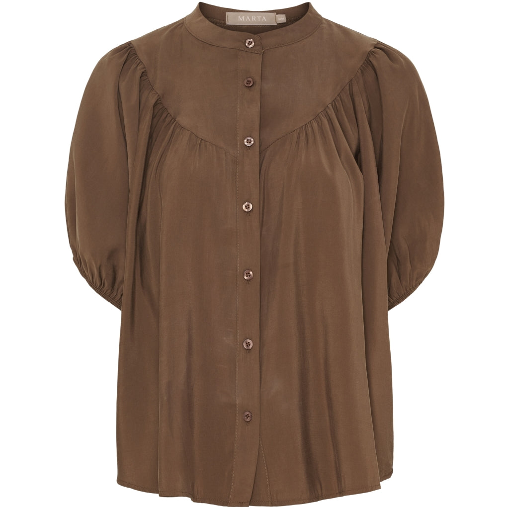 MARTA DU CHATEAU Marta du Chateau dam blus MdcMelodie 58210 Blouse Brown276