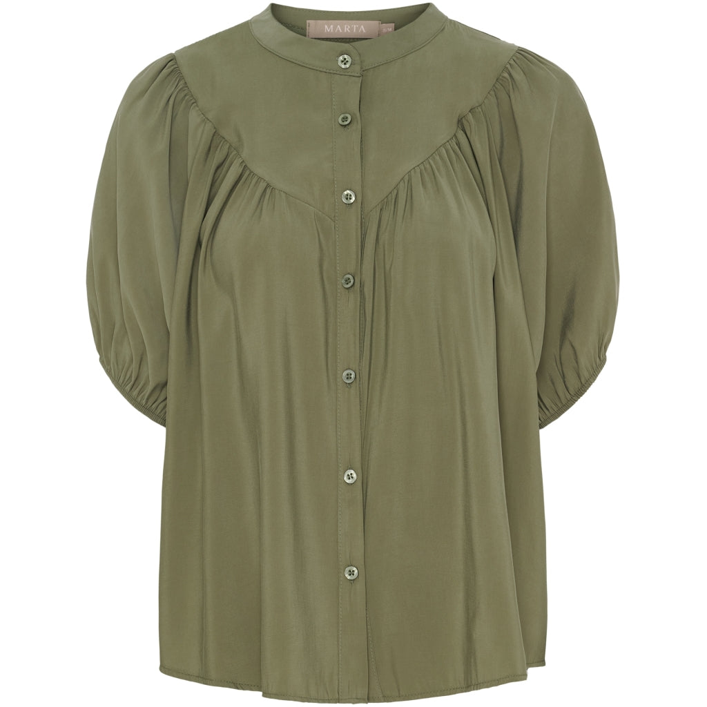 MARTA DU CHATEAU Marta du Chateau dam blus MdcMelodie 58210 Blouse Military79
