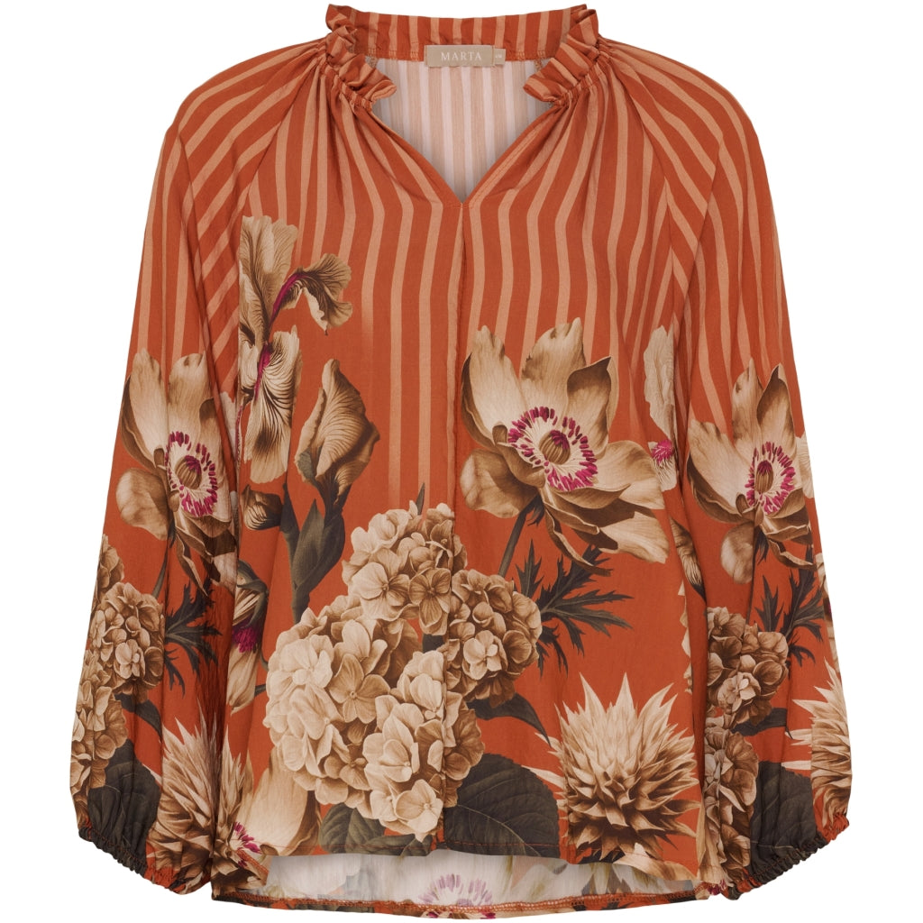 MARTA DU CHATEAU Marta du Chateau dam blus MdcOctavia 003B Shirt Coccio6022