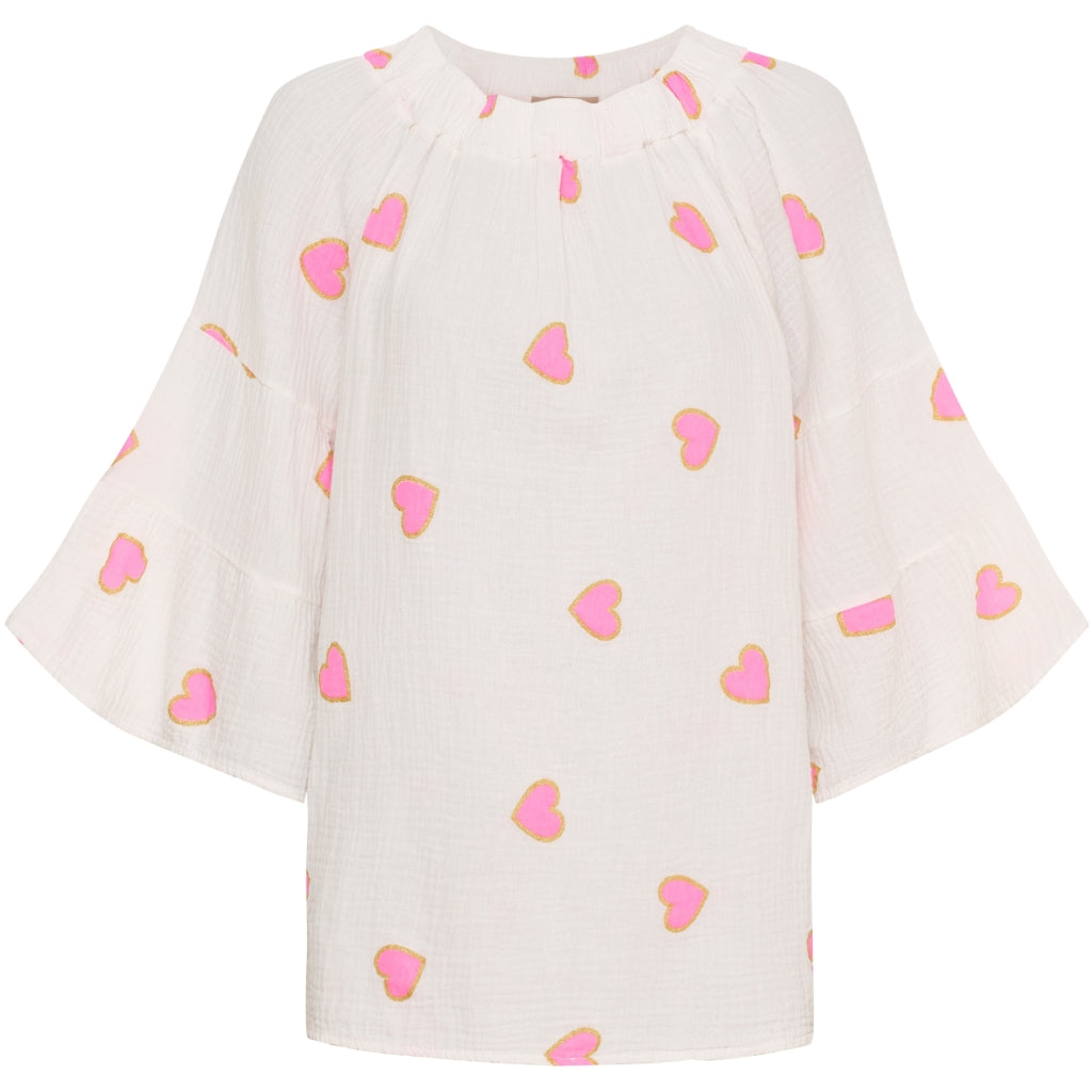 MARTA DU CHATEAU Marta du Chateau dam blus MdcPutte 7316 Shirt PINK HEART
