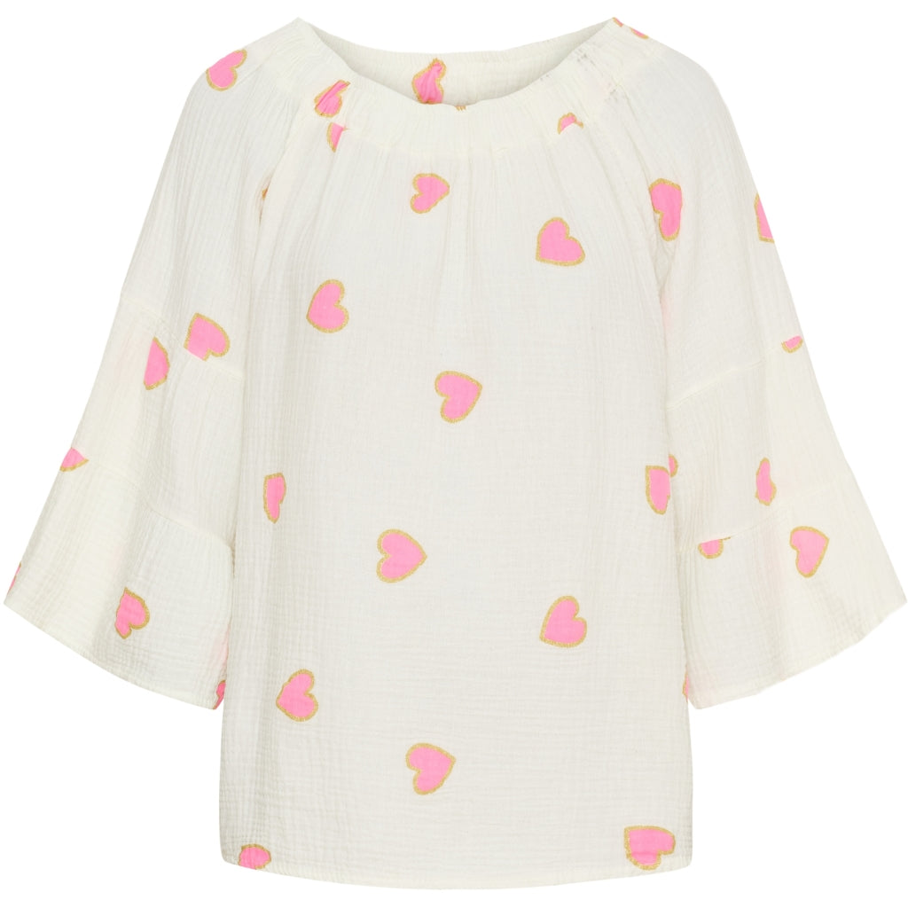 MARTA DU CHATEAU Marta du Chateau dam blus MdcPutte 7316 Shirt Yellow Heart