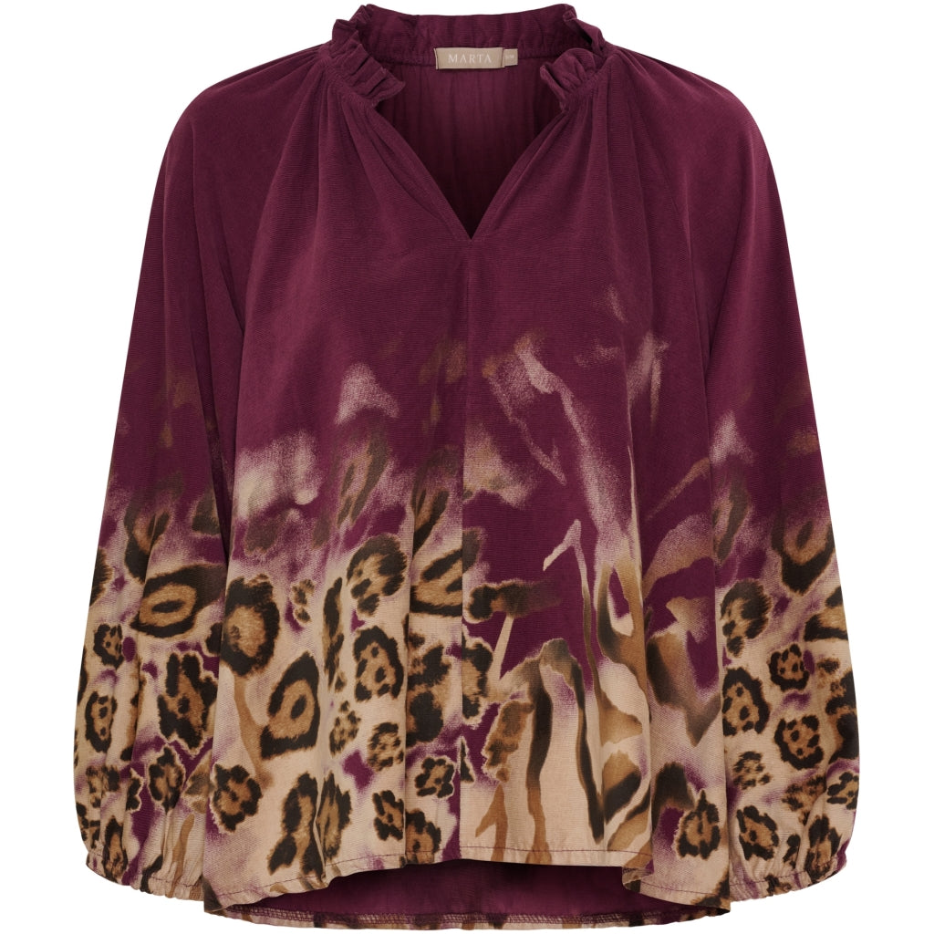 MARTA DU CHATEAU Marta du Chateau dam blus MdcUna 004 Shirt Prugna13
