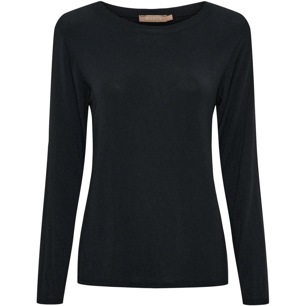 MARTA DU CHATEAU Marta du Chateau dam blus topp MdcElissa solid 7914 Top Black