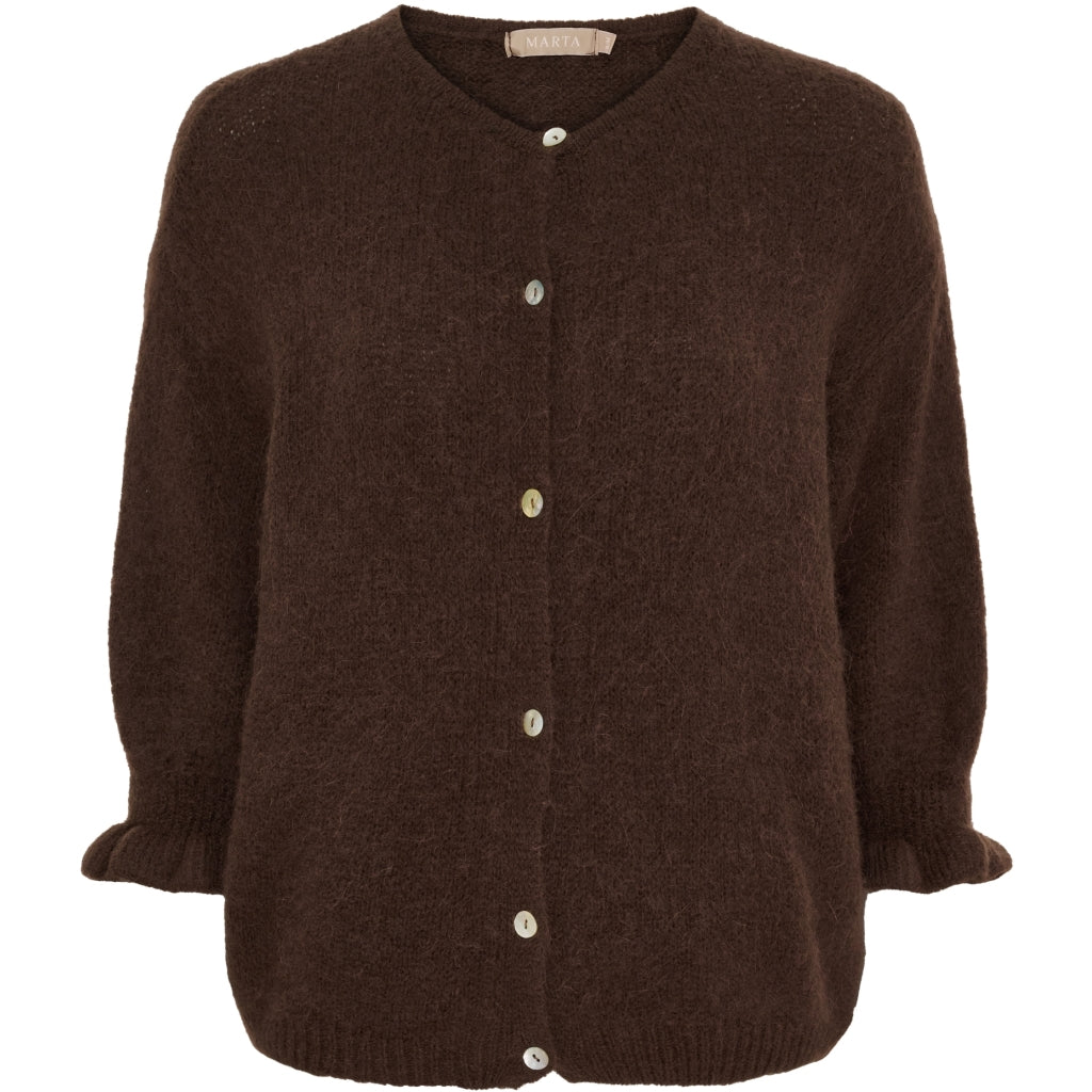 MARTA DU CHATEAU Marta du Chateau dam cardigan MdcJuliana 2413 Cardigan Brown2984