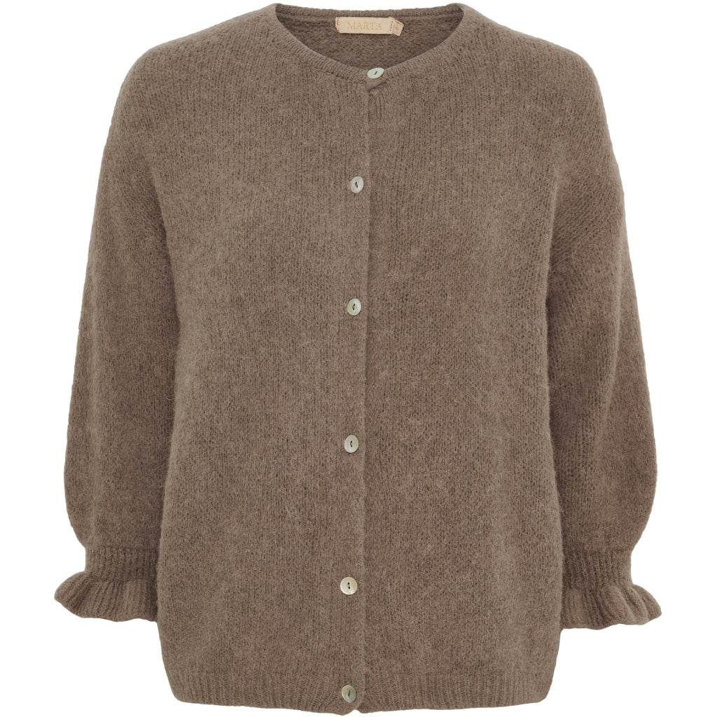 MARTA DU CHATEAU Marta du Chateau dam cardigan MdcJuliana 2413 Cardigan Fango