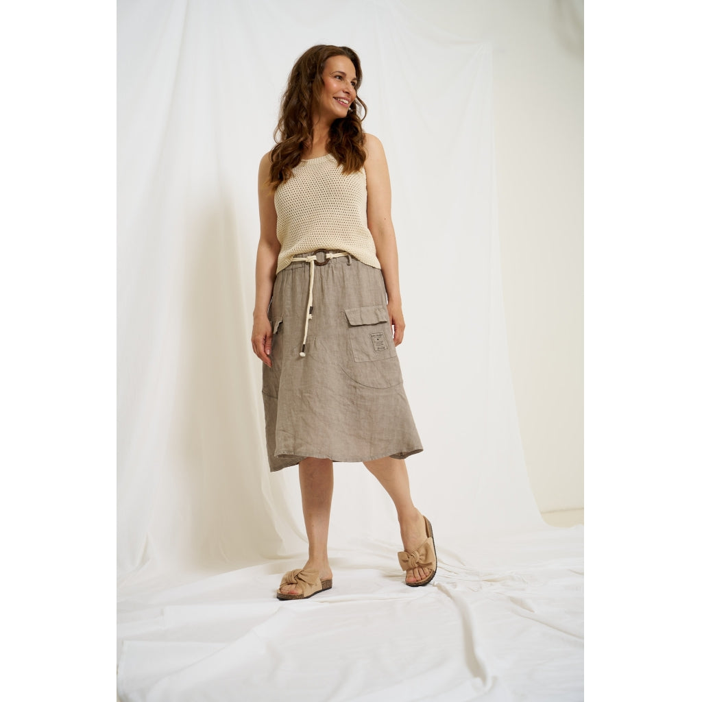MARTA DU CHATEAU Marta du Chateau dam kjol MdcEvania 70097 Skirt Fango