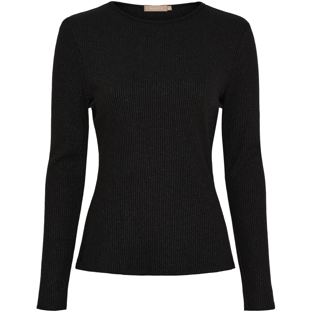 MARTA DU CHATEAU Marta du Chateau dam långärmad T-shirt 38915M LS Tee Black