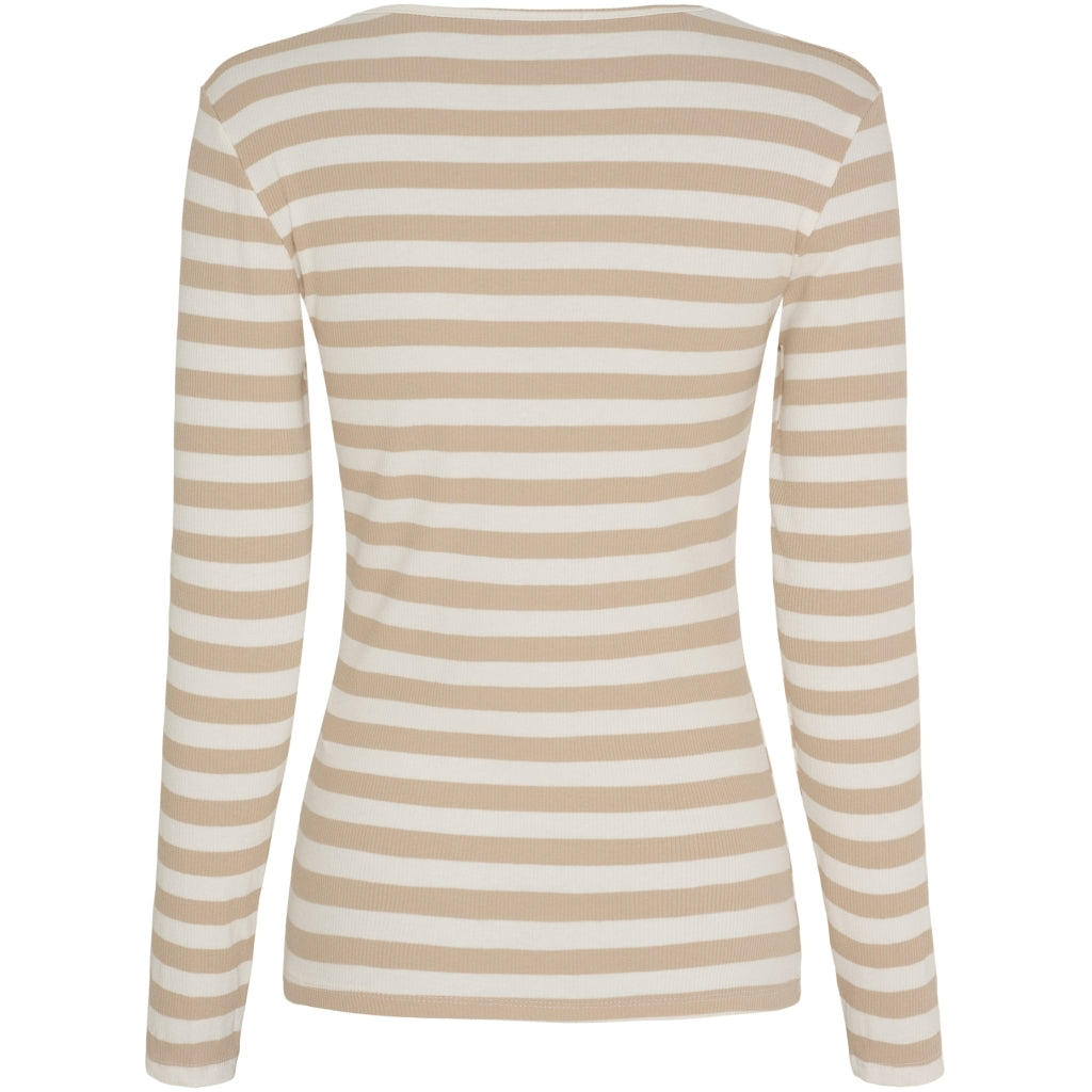 MARTA DU CHATEAU Marta du Chateau dam långärmad T-shirt MdcBegonia 7702 LS Tee Beige