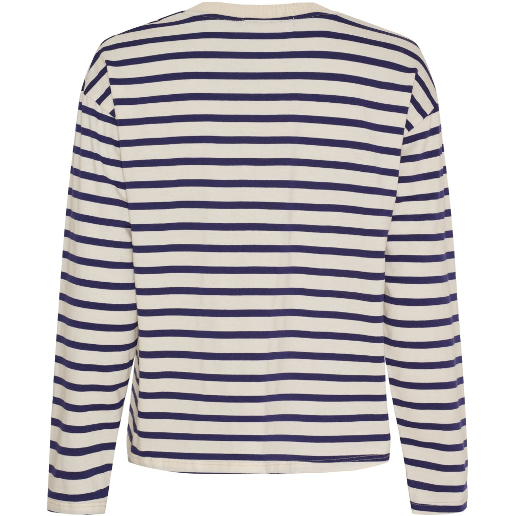 MARTA DU CHATEAU Marta du Chateau dam långärmad T-shirt MdcKara 58709 LS Tee Navy