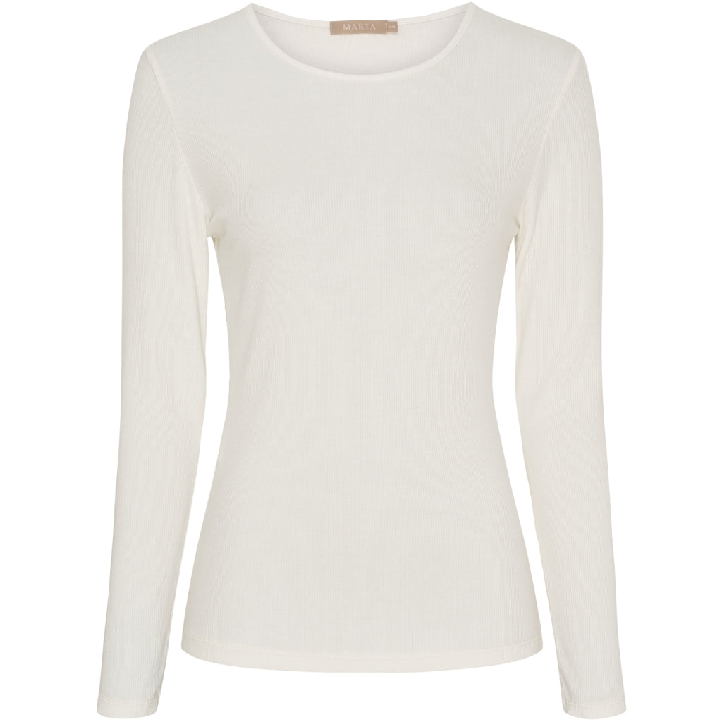 MARTA DU CHATEAU Marta du Chateau dam långärmad t-shirt MdcAster 4906 LS Tee Cream