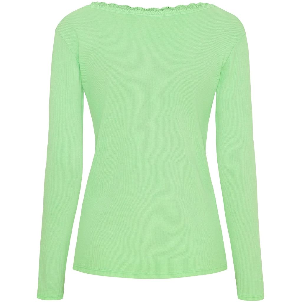 MARTA DU CHATEAU Marta du Chateau dam långärmad t-shirt MdcBelinda 24160 LS Tee Green Neo