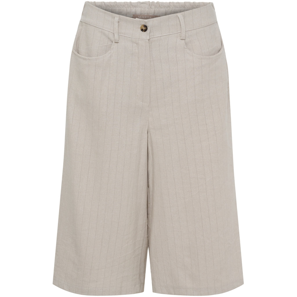MARTA DU CHATEAU Marta du Chateau dam shorts MdcAdrielle 8053 Pant Beige Stripe