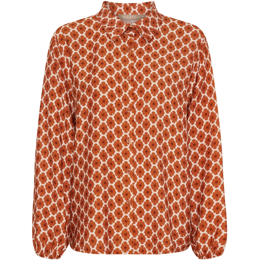 MARTA DU CHATEAU Marta du Chateau dam skjorta MdcAntares 7706 Shirt Coccio2158tpl