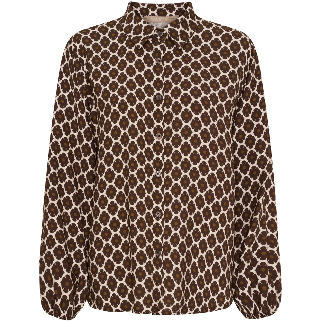 MARTA DU CHATEAU Marta du Chateau dam skjorta MdcAntares 7706 Shirt Marrone2158tpl