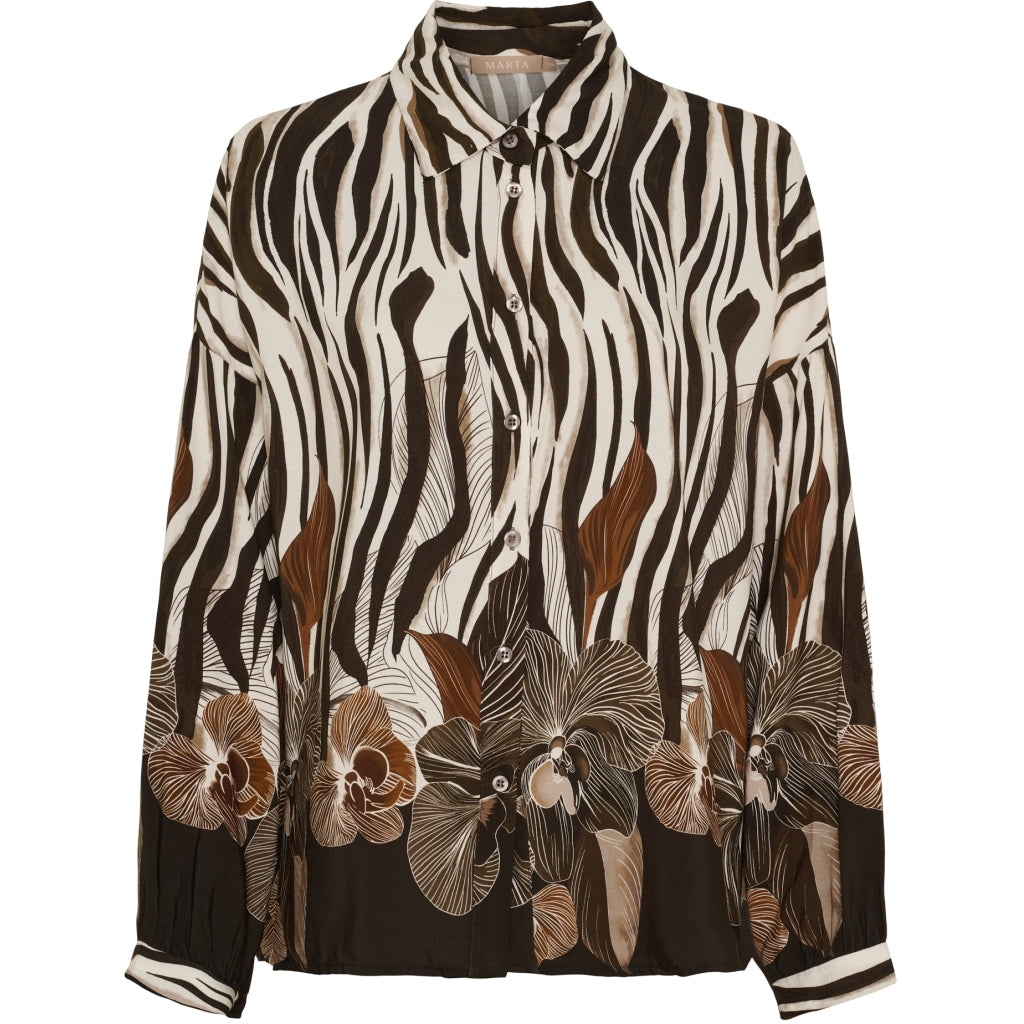 MARTA DU CHATEAU Marta du Chateau dam skjorta MdcCapri 2615 Shirt MoroPH1344DB