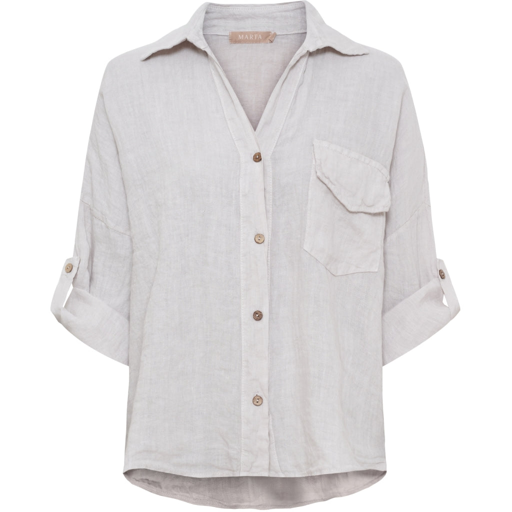 MARTA DU CHATEAU Marta du Chateau dam skjorta MdcDaira 266152 Shirt Sabbia