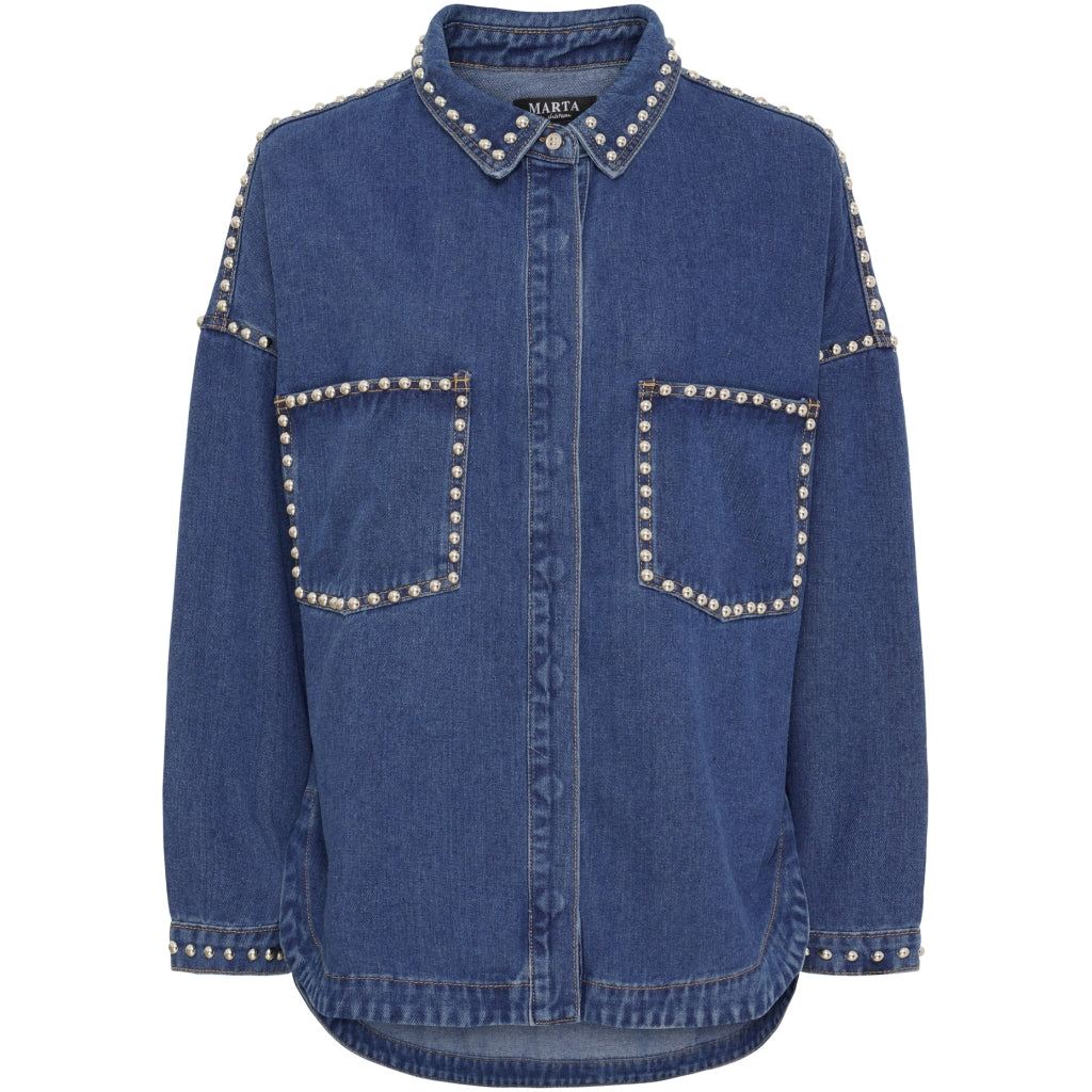 MARTA DU CHATEAU Marta du Chateau dam skjorta MdcEila MDC212-8304 Shirt Denim