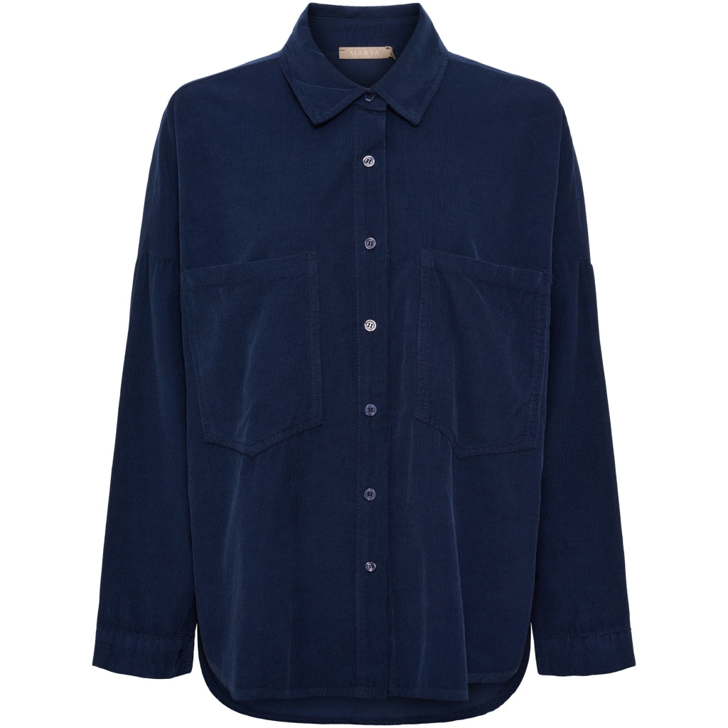 MARTA DU CHATEAU Marta du Chateau dam skjorta MdcMaelys 258037V Shirt BlueProfondo78009
