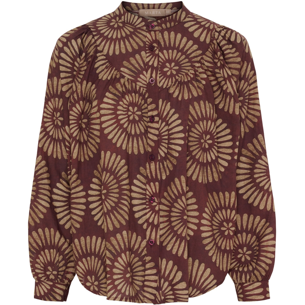 MARTA DU CHATEAU Marta du Chateau dam skjorta MdcRomy 28474M- Shirt Bordeaux