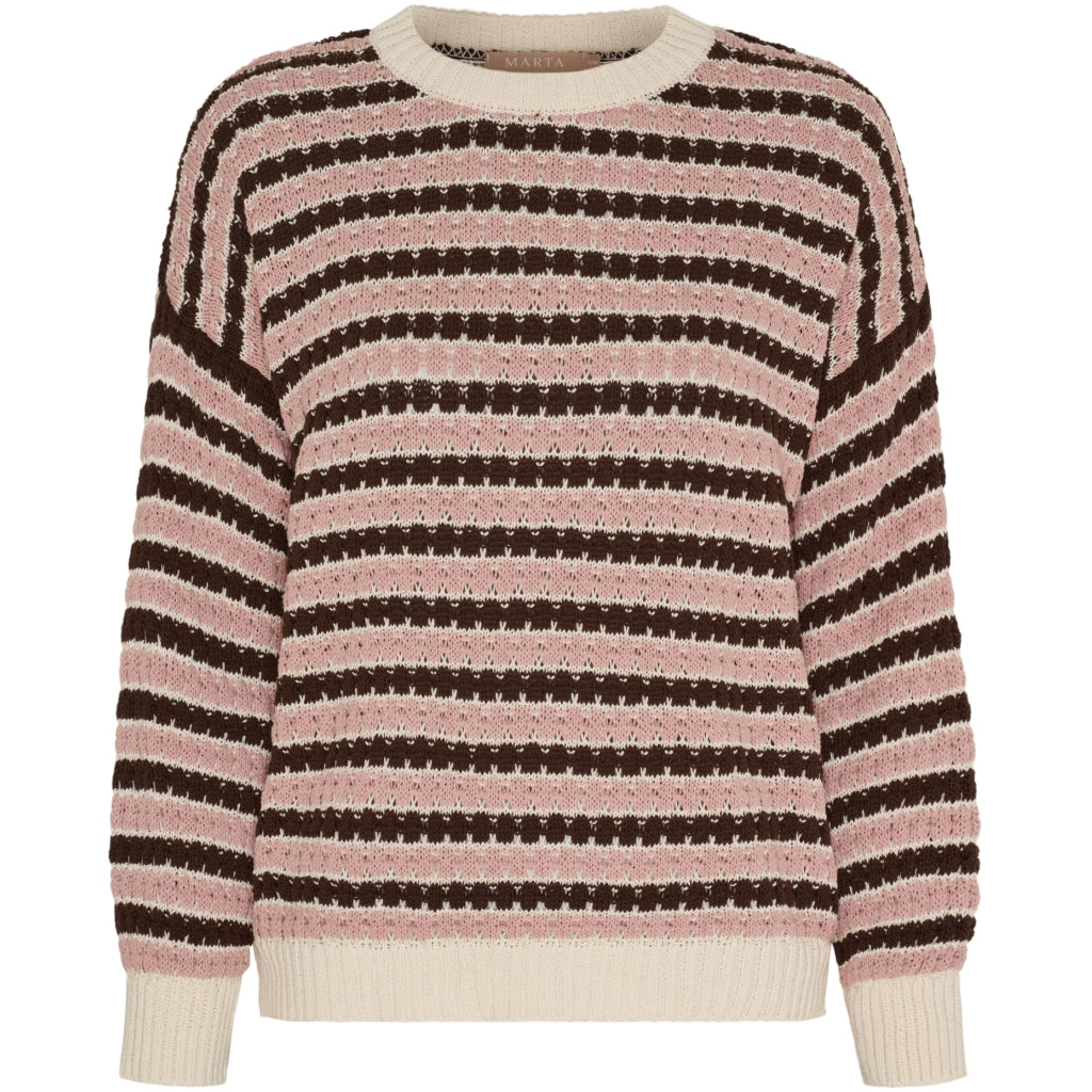 MARTA DU CHATEAU Marta du Chateau dam sticka MdcNivelle KNA110M Knit Moro/Antique