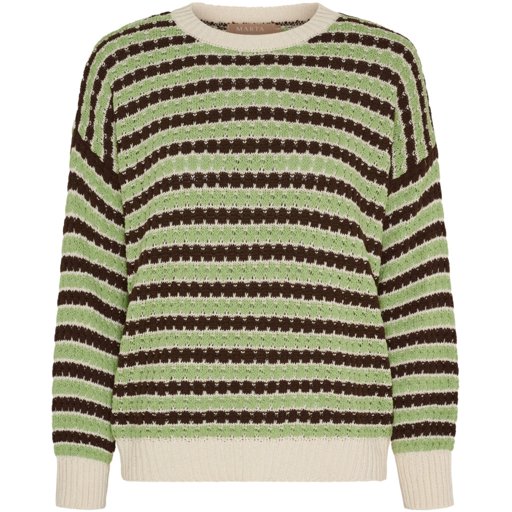 MARTA DU CHATEAU Marta du Chateau dam sticka MdcNivelle KNA110M Knit Moro/Erba