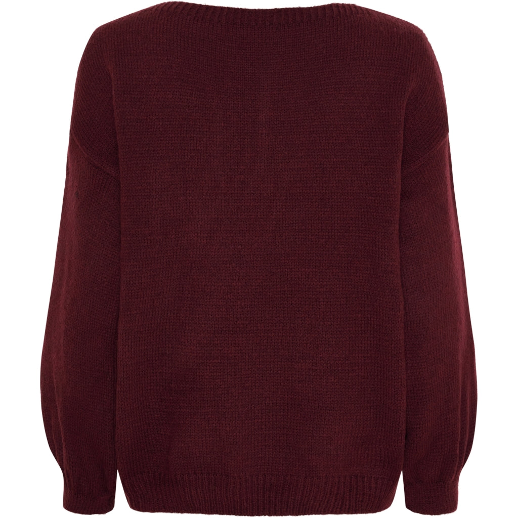 MARTA DU CHATEAU Marta du Chateau dam stickad tröja MdcAmarante 64023 Knit Wine