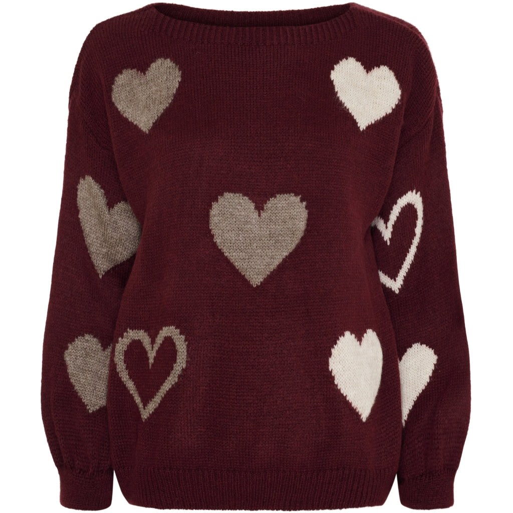 MARTA DU CHATEAU Marta du Chateau dam stickad tröja MdcAmarante 64023 Knit Wine