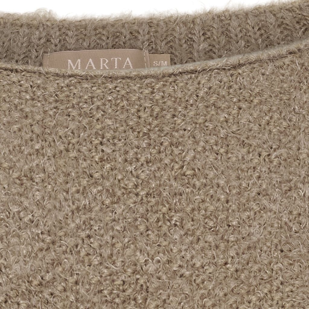 MARTA DU CHATEAU Marta du Chateau dam stickad tröja MdcAnouk 8038 Knit Dark Fango