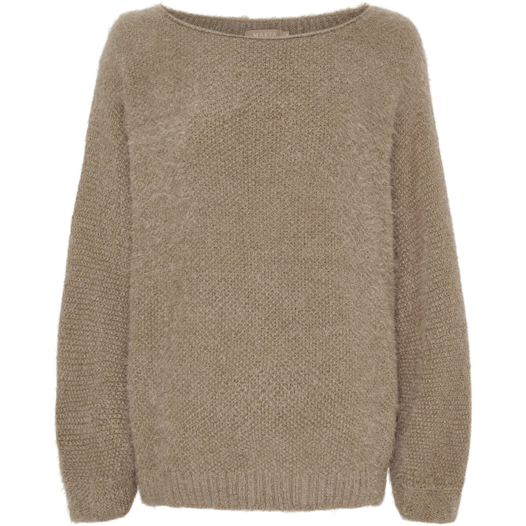 MARTA DU CHATEAU Marta du Chateau dam stickad tröja MdcAnouk 8038 Knit Dark Fango