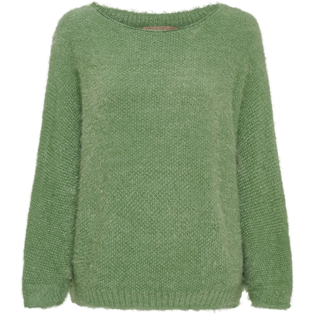 MARTA DU CHATEAU Marta du Chateau dam stickad tröja MdcAnouk 8038 Knit Green Eyes