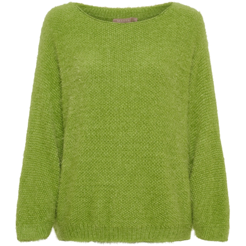 MARTA DU CHATEAU Marta du Chateau dam stickad tröja MdcAnouk 8038 Knit Kiwi