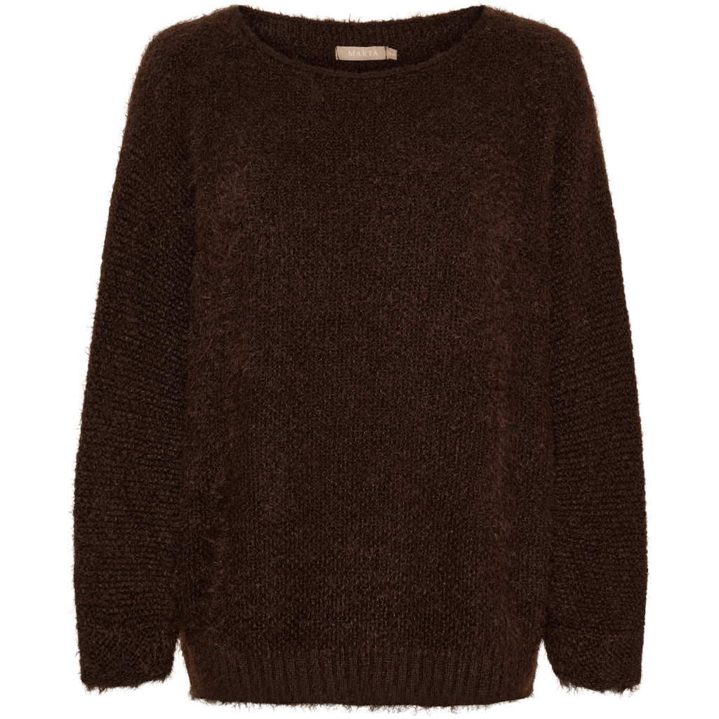 MARTA DU CHATEAU Marta du Chateau dam stickad tröja MdcAnouk 8038 Knit Marrone