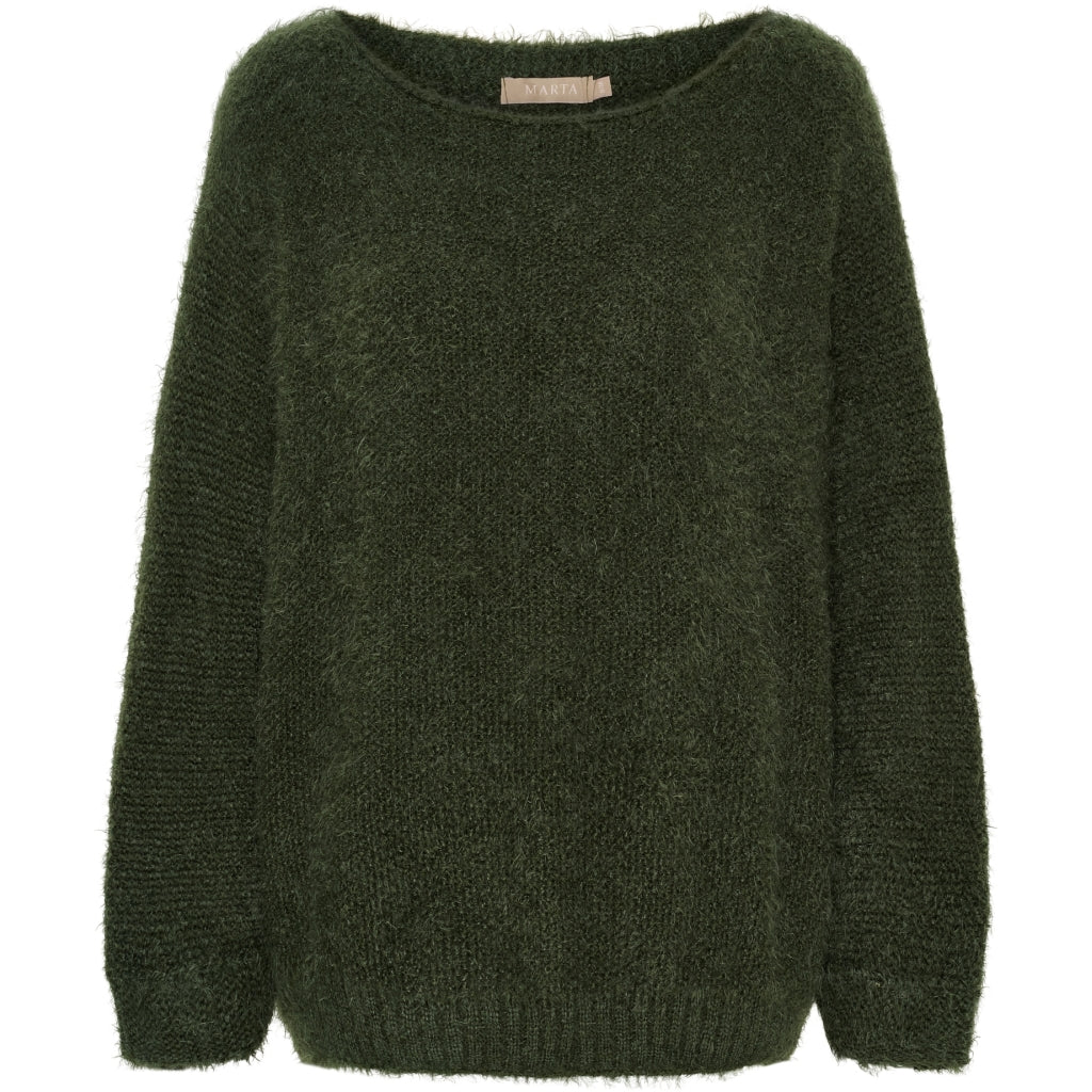 MARTA DU CHATEAU Marta du Chateau dam stickad tröja MdcAnouk 8038 Knit Military