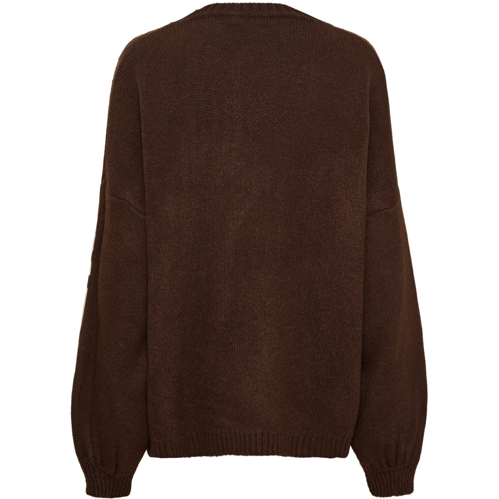 MARTA DU CHATEAU Marta du Chateau dam stickad tröja MdcAria 8111 OS Knit Moro/Beige