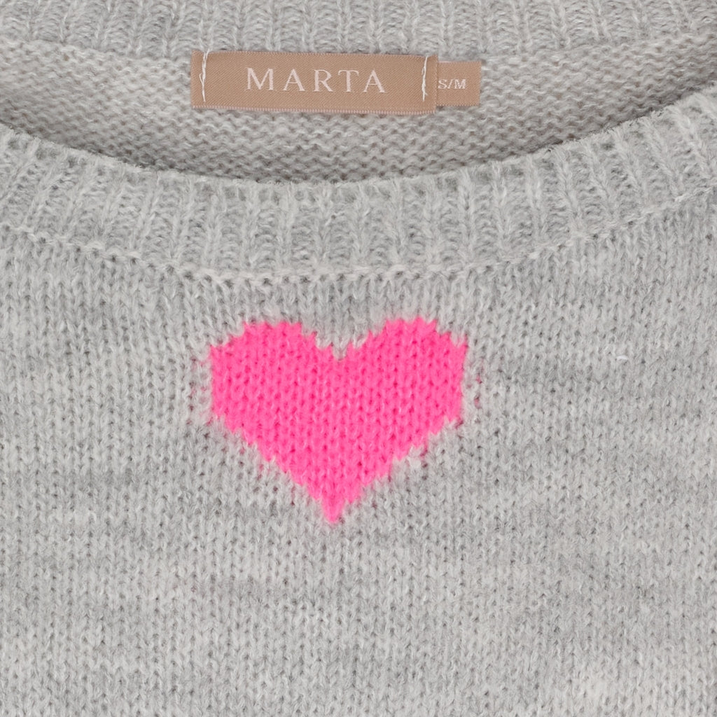 MARTA DU CHATEAU Marta du Chateau dam stickad tröja MdcClover 9582 Knit Grey
