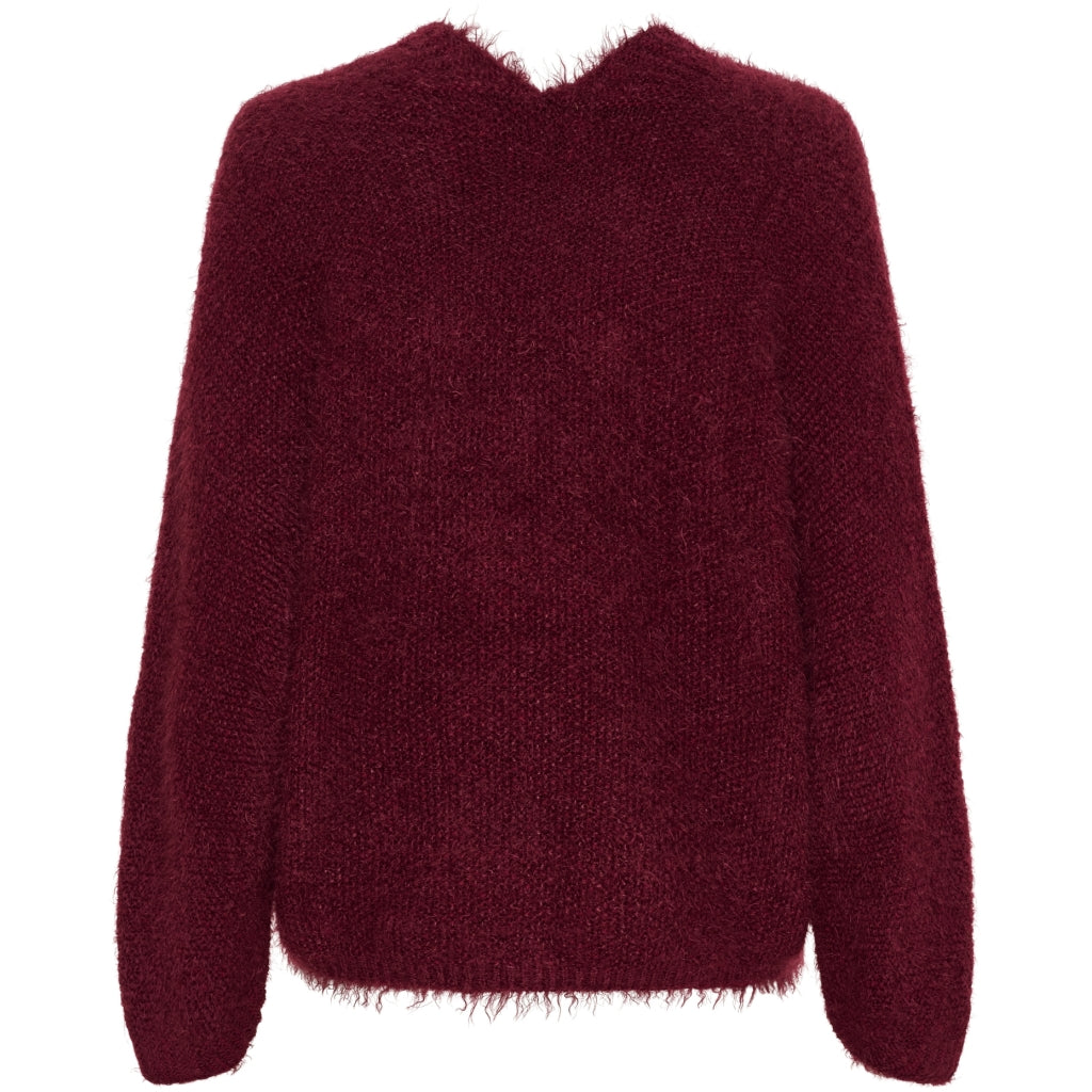 MARTA DU CHATEAU Marta du Chateau dam stickad tröja MdcDakota 809 Cardigan Bordeaux