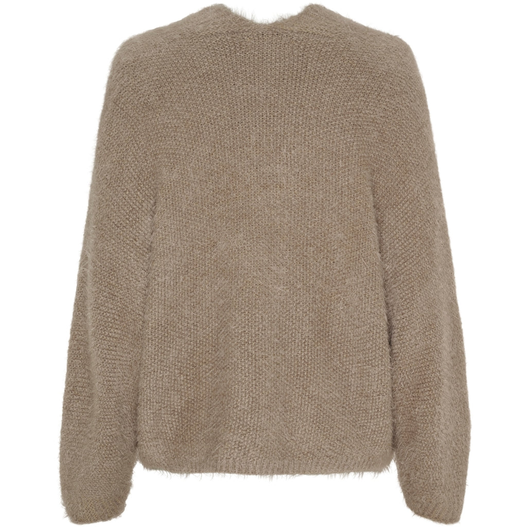 MARTA DU CHATEAU Marta du Chateau dam stickad tröja MdcDakota 809 Cardigan Dark Fango