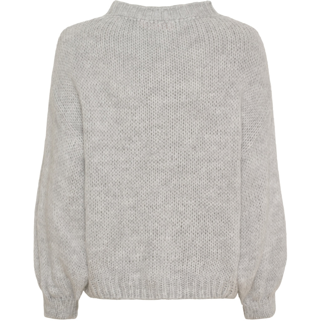 MARTA DU CHATEAU Marta du Chateau dam stickad tröja MdcTulip 9580 Knit Light Grey